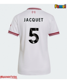 Liverpool Jeremy Jacquet #5 Tricou Fotbal Replică 2026-27 Femei Deplasare Liverpool Jeremy Jacquet #5 Tricou Fotbal Replică 2026-27 Femei Deplasare